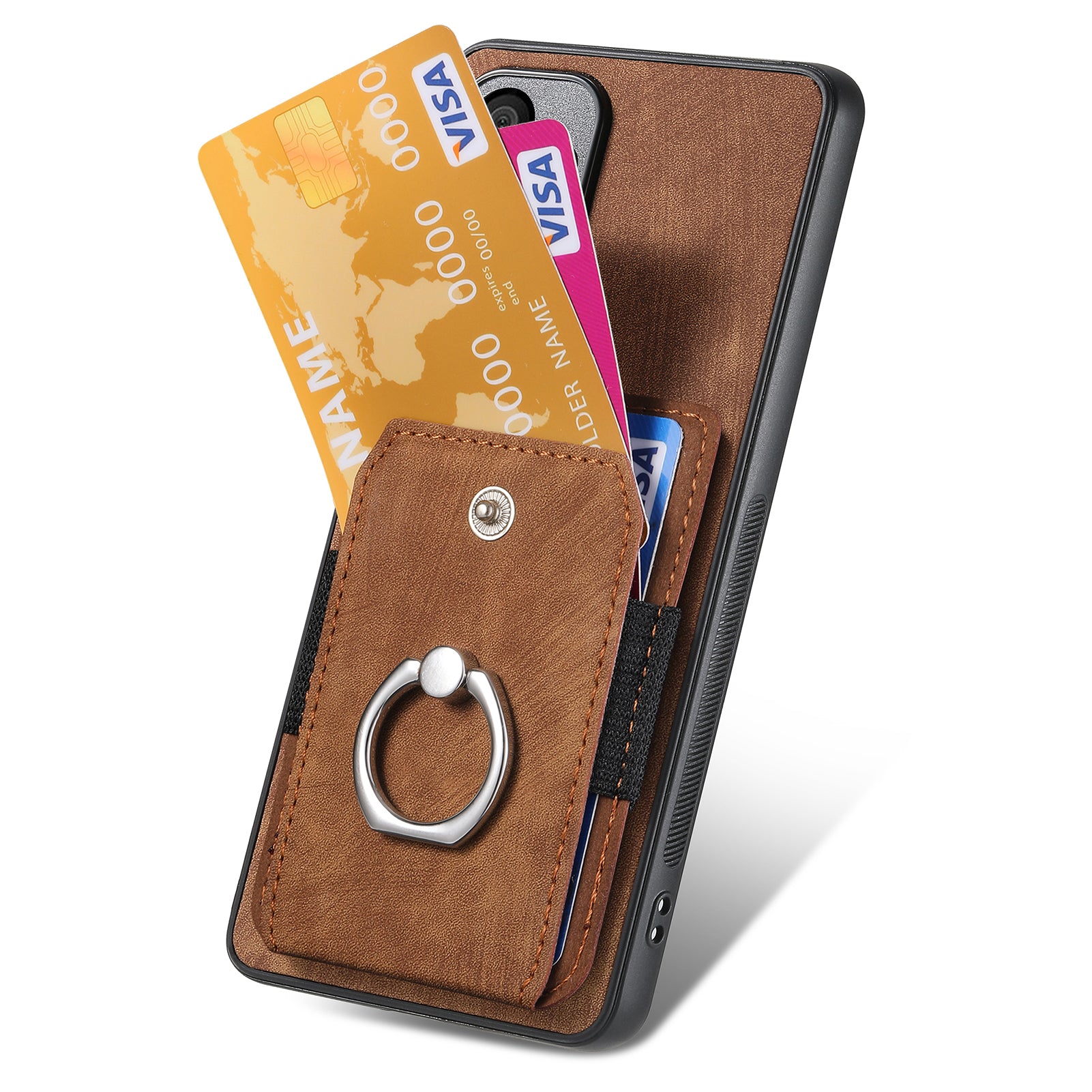 For Samsung Galaxy A22 5G (EU Version) Kickstand PU Leather PC TPU Card Slot Cover Ring Holder Phone Case For Samsung Galaxy A22 5G (EU Version) Kickstand PU Leather PC TPU Card Slot Cover Ring Holder Phone Case